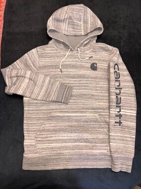 NWOT women’s CARHARTT heathered grey hoodie. Size M Relaxed Fit
